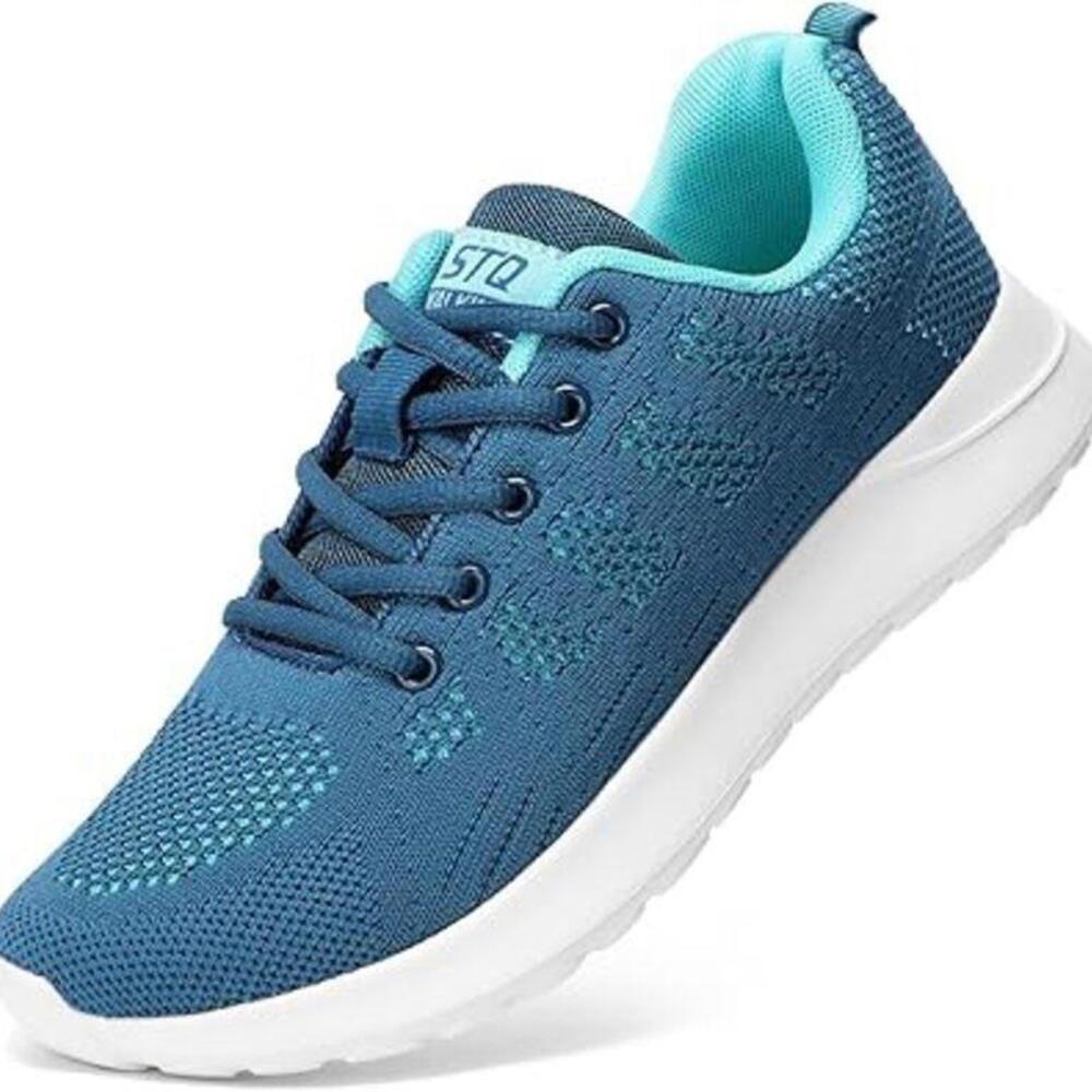 STQ Women's Walking Shoes - Navy/Teal - Size 6.5 - New